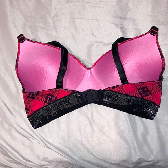 Pink plaid bra - Picture 2 of 3